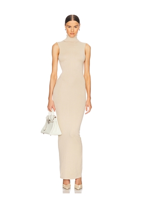 Helsa Aadi Knit Dress in Beige. Size L. Also in S, XL.