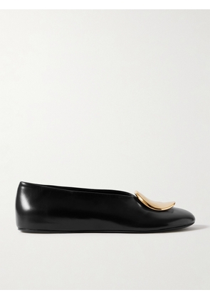 Jil Sander - Embellished Leather Ballet Flats - Black - IT36,IT36.5,IT37,IT37.5,IT38,IT38.5,IT39,IT39.5,IT40,IT40.5,IT41