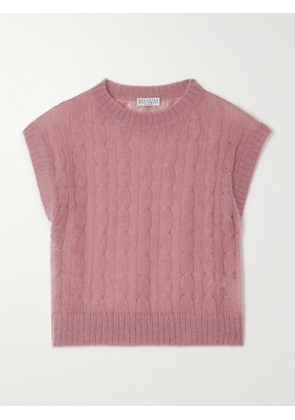 Brunello Cucinelli - Mohair-blend Tank Top - Pink - xx small,x small,small,medium,large,x large,xx large