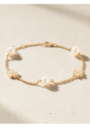 Mikimoto - 18-karat Gold, Diamond And Pearl Bracelet - One size