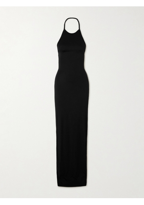 ÉTERNE - Vivian Stretch-modal Jersey Halterneck Maxi Dress - Black - x small,small,medium,large,x large