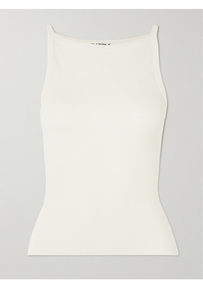 ÉTERNE - Iris Ribbed Stretch-cotton And Modal-blend Jersey Tank - White - x small,small,medium,large,x large