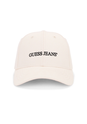 Guess Jeans Baseball Hat in White.