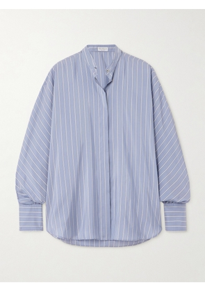Brunello Cucinelli - Striped Silk Shirt - Blue - x small,small,medium,large,x large,xx large