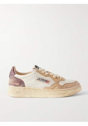 Autry - Super Vintage Distressed Paneled Metallic Leather Sneakers - Gold - IT35,IT36,IT37,IT38,IT39,IT40,IT41,IT42