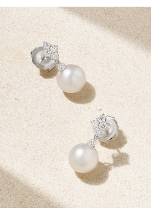 Mikimoto - Classic Elegance 18-karat White Gold, Pearl And Diamond Earrings - One size