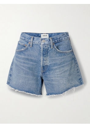 AGOLDE - Parker Long Distressed Denim Shorts - Blue - 23,24,25,26,27,28,29,30,31,32