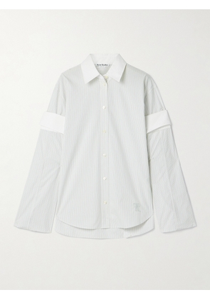 Acne Studios - Layered Striped Cotton-poplin Shirt - White - EU 32,EU 34,EU 36,EU 38,EU 40,EU 42