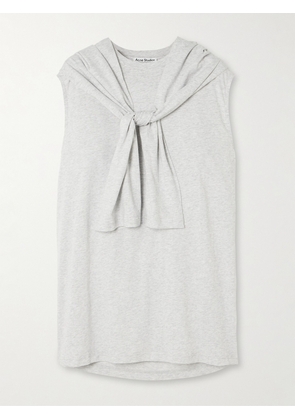 Acne Studios - Layered Appliquéd Cotton-jersey Tank Top - Gray - xx small,x small,small,medium,large