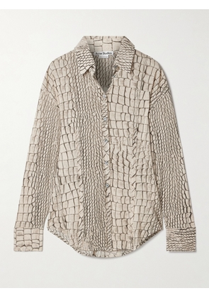 Acne Studios - Trompe L'oeil Printed Stretch-jersey Shirt - Ecru - EU 32,EU 34,EU 36,EU 38,EU 40,EU 42