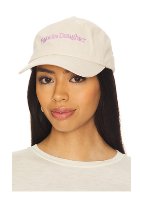 Favorite Daughter Classic Logo Baseball Hat in Cream.