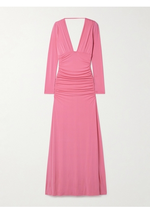 Carolina Herrera - Ruched Stretch-jersey Gown - Pink - XXS,XS,S,M,L