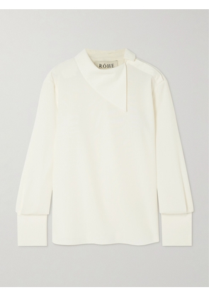 RÓHE - Asymmetric Wool-blend Blouse - Cream - FR 34,FR 36,FR 38,FR 40,FR 42,FR 44