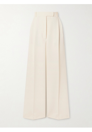 RÓHE - Pleated Recycled-twill Wide-leg Pants - Off-white - FR 34,FR 36,FR 38,FR 40,FR 42,FR 44