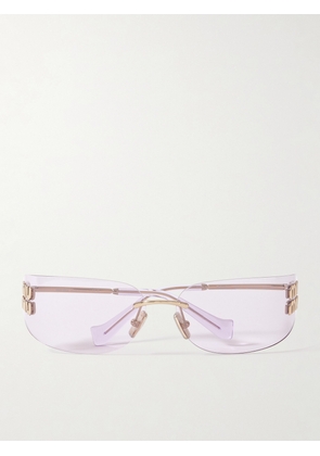 Miu Miu Eyewear - D-frame Gold-tone Sunglasses - Pink - One size