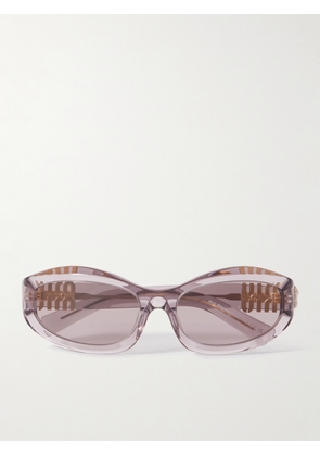 Miu Miu Eyewear - Glimpse D-frame Acetate Sunglasses - Pink - One size