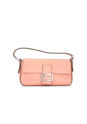 FWRD Renew Fendi Selleria Baguette Shoulder Bag in Pink.