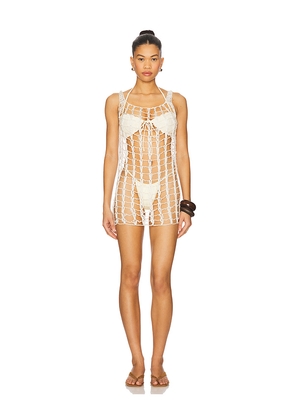 House of Harlow 1960 x REVOLVE Neeka Beaded Mini Dress in Ivory. Size M/L. Also in XS/S.
