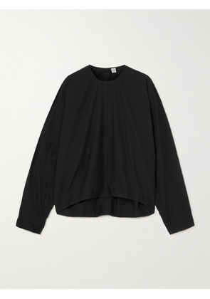 TOTEME - Cotton-blend Poplin Top - Black - DK32,DK34,DK36,DK38,DK40