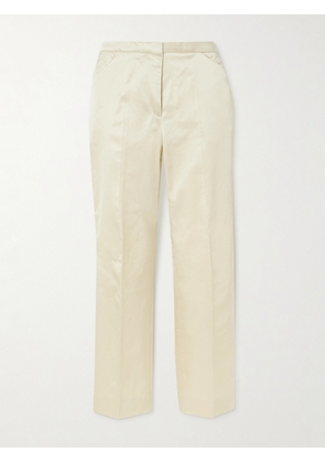 TOTEME - Cropped Organic Cotton-blend Straight-leg Pants - Cream - DK32,DK34,DK36,DK38,DK40