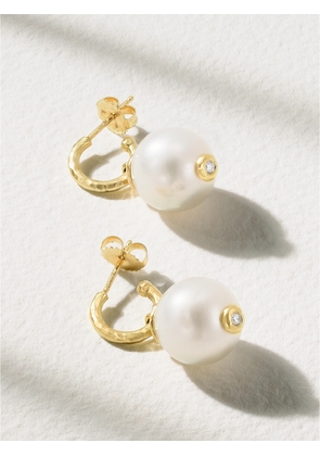 Octavia Elizabeth - 18-karat Gold, Pearl And Diamond Earrings - White - One size