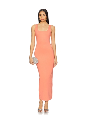 Good American Sculpting Modern Tank Maxi Dress in Coral. Size M. Also in S, XS.