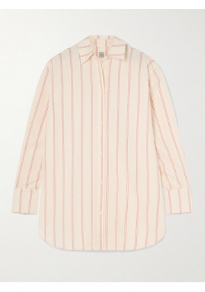 TOTEME - Striped Cotton And Silk-blend Shirt - Ecru - DK32,DK34,DK36,DK38,DK40