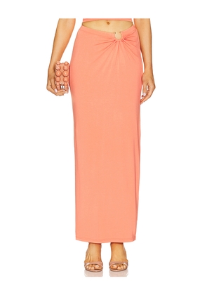 Good American Stretch Jersey Maxi Skirt in Coral. Size L. Also in M, S, XS, XXL/2X, XXXXL/4X.