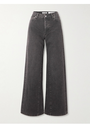 Our Legacy - Treble Cut Paneled High-rise Wide-leg Jeans - Gray - 24,25,26,27,28,29,30,31
