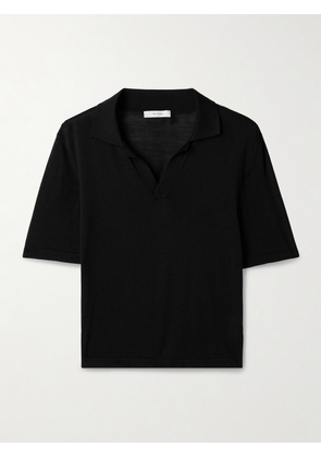 The Row - Julianna Silk Polo Shirt - Black - x small,small,medium,large,x large