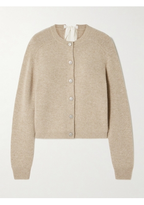 CARVEN - Tie-detailed Cashmere Cardigan - Neutrals - x small,small,medium,large
