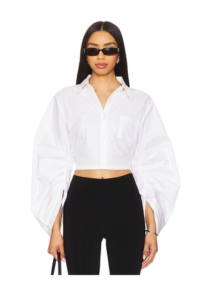 HEVRON Raquel Top in White. Size M. Also in S, XS.