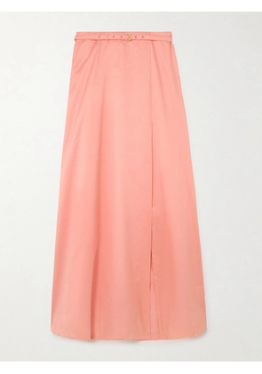 Aje - Etta Belted Wrap-effect Taffeta Maxi Skirt - Orange - UK 4,UK 6,UK 8,UK 10,UK 12,UK 14,UK 16