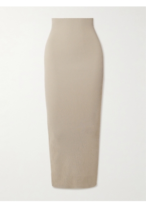Max Mara - Aprile Ribbed-knit Maxi Skirt - Neutrals - x small,small,medium,large,x large