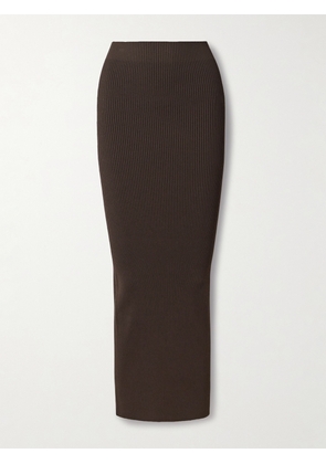 Max Mara - Aprile Ribbed-knit Maxi Skirt - Brown - x small,small,medium,large,x large