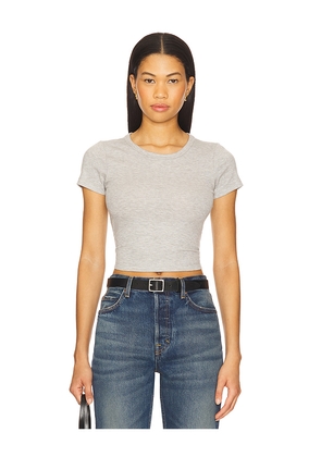 GRLFRND Baby Tee in Grey. Size L. Also in XXS, XS, S, M, XL.