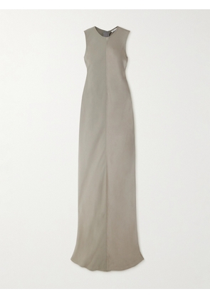 AMI PARIS - Satin-crepe Maxi Dress - Gray - FR 34,FR 36,FR 38,FR 40,FR 42
