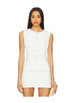 Generation Love Susanna Crepe Vest in Ivory. Size L. Also in M, S, XL, XS.