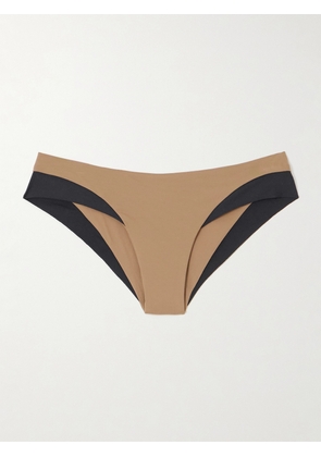 Marysia - Calacatta Two-tone Bikini Briefs - Brown - xx small,x small,small,medium,large,x large,xx large