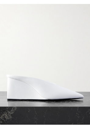 Alaïa - Satin Point-toe Wedge Mules - White - IT36,IT37,IT38,IT39,IT40,IT41,IT42