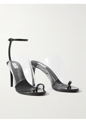 Alaïa - Asymmetric Patent-leather And Pvc Sandals - Black - IT36,IT37,IT38,IT39,IT40,IT41,IT42