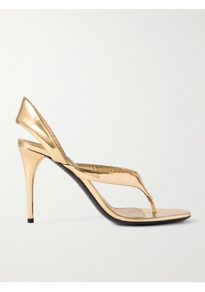 Alaïa - Tong 90 Mirrored-leather Sandals - Gold - IT36,IT37,IT38,IT39,IT40,IT41,IT42