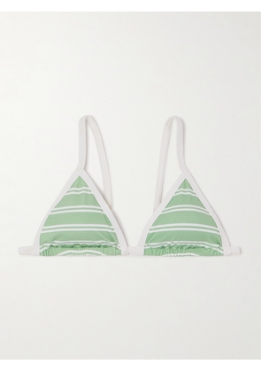 Marysia - Bianco Striped Triangle Bikini Top - Green - xx small,x small,small,medium,large,x large,xx large