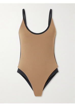 Marysia - Calacatta Two-tone Swimsuit - Brown - xx small,x small,small,medium,large,x large,xx large