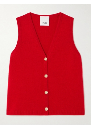 Allude - Cashmere Vest - Red - x small,small,medium,large,x large