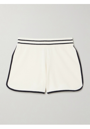Allude - Striped Cashmere Shorts - Cream - x small,small,medium,large,x large