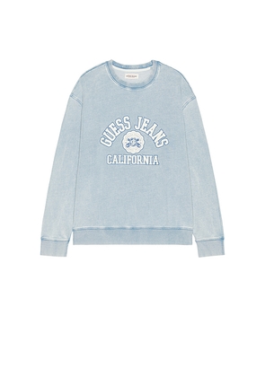 Guess Jeans Crew Neck Sweatshirt in Baby Blue. Size L. Also in M, S.