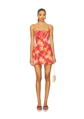 Free People Kerri Mini Dress in Red,Orange. Size L. Also in S, M, XL.