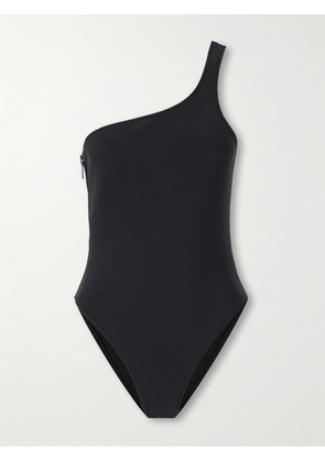 Lisa Marie Fernandez - Arden One-shoulder Neoprene Swimsuit - Black - 1,2,3,4