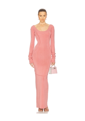 Helsa Scarlet Maxi Knit Dress in Rose. Size L. Also in XS, S, M.